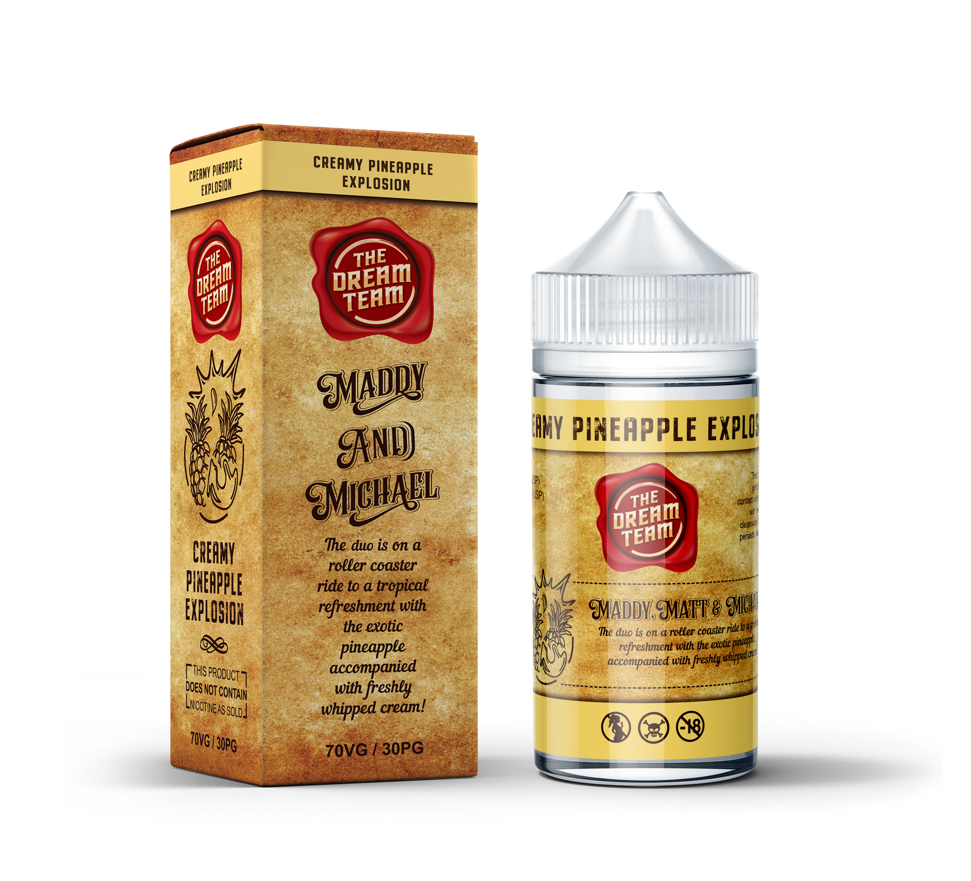 The Dream Team - Creamy Pineapple Explosion - Super Vape Store