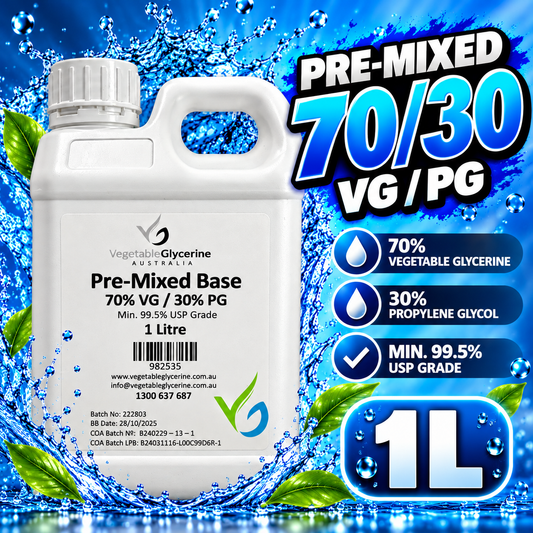 Vegetable Glycerine & Propylene Glycol Blend 70/30 - 50/50