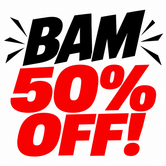 BAM 50% OFF (PASSED BB DATE)
